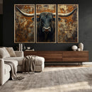 Longhorn Texas Cow Bull Wall Art | Rustic Farmhouse Canvas by MyGreatCanvas | Canvas Wall Art Prints | Photo Prints & Wall Decor