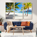 Blue Beach and Sea Wall Art Canvas Print by MyGreatCanvas | Canvas Wall Art Prints | Photo Prints & Wall Decor