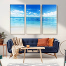 Beach Scene Canvas Wall Art Print – Tranquil Ocean Horizon by MyGreatCanvas | Canvas Wall Art Prints | Photo Prints & Wall Decor