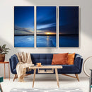 Blue Sunset Ocean Canvas Wall Art Print – Serene Coastal by MyGreatCanvas | Canvas Wall Art Prints | Photo Prints & Wall Decor
