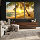 Beach Sunset Canvas Wall Art Print - Tropical Beach Canvas by MyGreatCanvas | Canvas Wall Art Prints | Photo Prints & Wall Decor