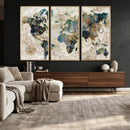 Framed Vintage World Map Wall Art – Abstract Map Canvas by MyGreatCanvas | Canvas Wall Art Prints | Photo Prints & Wall Decor