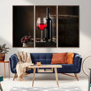 Red Wine and Bottle Canvas Print