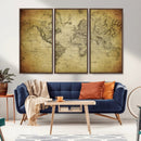 Push Pin World Map Canvas Print – Travel Tracker Wall Art