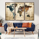 World Map Canvas Print – Detailed Map of the World Wall Art by MyGreatCanvas | Canvas Wall Art Prints | Photo Prints & Wall Decor