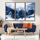 Abstract Blue Mountain Canvas Wall Art – Modern Triptych by MyGreatCanvas | Canvas Wall Art Prints | Photo Prints & Wall Decor