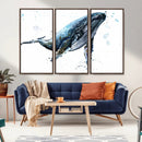 Watercolor Whale Wall Art Canvas Print by MyGreatCanvas | Canvas Wall Art Prints | Photo Prints & Wall Decor