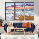 Coastal Sunset Art Beach Canvas Wall Art Print | Ocean Waves by MyGreatCanvas | Canvas Wall Art Prints | Photo Prints & Wall Decor