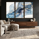 Abstract Art Print - Blue Abstract Canvas Wall Art Print