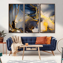 Large Abstract Wall Art Print - Gold and Blue Abstract by MyGreatCanvas | Canvas Wall Art Prints | Photo Prints & Wall Decor