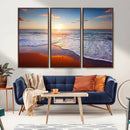 Tropical Ocean Sunset Wall Art Canvas Print, Golden Beach by MyGreatCanvas | Canvas Wall Art Prints | Photo Prints & Wall Decor