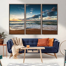 Ocean Beach Wall Art Canvas Print Sunset Artwork Print