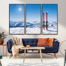 Ski Season Snow Wall Art Canvas Print