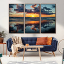 Beach Sunset Print - Stunning Ocean Canvas Artwork with
