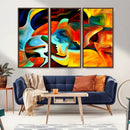 Human Love Figures Abstract Wall Art Canvas Print