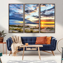 Sunset On The Ocean Wall Art Canvas Print