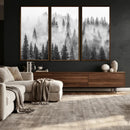 Forest Wall Art Print | Foggy Pine Forest Canvas Wall Art -