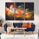 Surreal Space Adventure Canvas Wall Art – Dreamlike Abstract