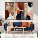 Boho Wall Art Canvas Print Set Mid-Century Prints Bohemian