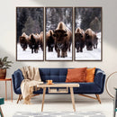 Bison Wall Art Canvas Print- Bison Herd Canvas Wall Art – by MyGreatCanvas | Canvas Wall Art Prints | Photo Prints & Wall Decor