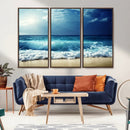 Majestic Ocean Wave Wall Art Canvas | 3 Panel Large Seascape by MyGreatCanvas | Canvas Wall Art Prints | Photo Prints & Wall Decor