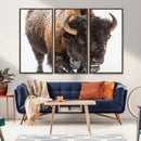 Bison Wall Art Canvas Print For Farmhouse, Wild Animal Wall by MyGreatCanvas | Canvas Wall Art Prints | Photo Prints & Wall Decor