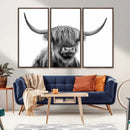 Scottish Highland Cow Cattle Art Print Wall Art Canvas Print by MyGreatCanvas | Canvas Wall Art Prints | Photo Prints & Wall Decor