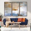 Blue Multi Panel Abstract Wall Art Canvas, Abstract Blue and
