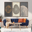 Boho Tree Ring Wall Art, Modern Minimalist Wood Grain