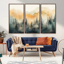 Abstract Forest Print - Mountain Wall Art | Autumn Landscape