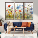 Colorful Wildflower Canvas Wall Art - Vibrant Floral