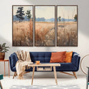 Golden Fields Canvas Wall Art Print – Serene Landscape of