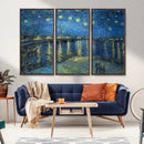 Vincent van Gogh Starry Night over the Rhone Abstract Wall by MyGreatCanvas | Canvas Wall Art Prints | Photo Prints & Wall Decor