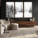 Winter Forest Wall Art Canvas Print – Framed Snowy Mountain