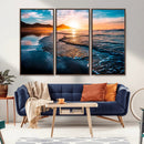 Beach Ocean Sunset on the Sea Wall Art Canvas, Beach Ocean by MyGreatCanvas | Canvas Wall Art Prints | Photo Prints & Wall Decor