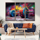 Abstract Graffiti Barbell Canvas Wall Art – Urban Fitness