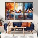 Abstract Watercolor The Last Supper Wall Art