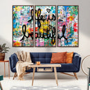 Life Beautiful Art Print - Banksy Graffiti Wall Art Canvas by MyGreatCanvas | Canvas Wall Art Prints | Photo Prints & Wall Decor