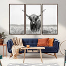 Highland Cow Canvas Wall Art – Majestic Beauty in Black and by MyGreatCanvas | Canvas Wall Art Prints | Photo Prints & Wall Decor