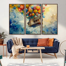 UP-Inspired Floating House with Balloons Canvas Art –