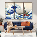 Katsushika Hokusai Kanagawa Giant Wave Wall Art Canvas Print