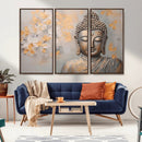 Abstract Buddha Statue Wall Art Canvas Print - Modern