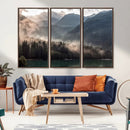 Foggy Mountain Canvas Print Forest Wall Art