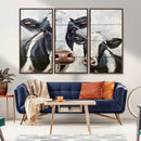 Vintage Baby and Mom Cattle Wall Art Canvas Print by MyGreatCanvas | Canvas Wall Art Prints | Photo Prints & Wall Decor