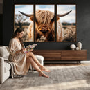Scottish Cow Longhorn Wall Art Canvas Print
