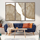 Rustic Brown Tree Ring Wall Art Canvas Print – Framed and
