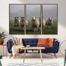 Flock of Sheep in a Mystical Fog – Pastoral Wall Art Canvas by MyGreatCanvas | Canvas Wall Art Prints | Photo Prints & Wall Decor