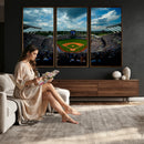 3-Panel Kauffman Stadium Wall Art Print | Large Kansas City