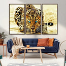 Blue-Eyed Leopard Canvas Wall Art - Framed Animal Print