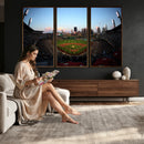PNC Park Evening Game Triple Canvas Wall Art - Pittsburgh